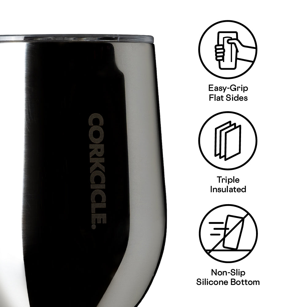 Metallic Stemless 12oz / Tungsten