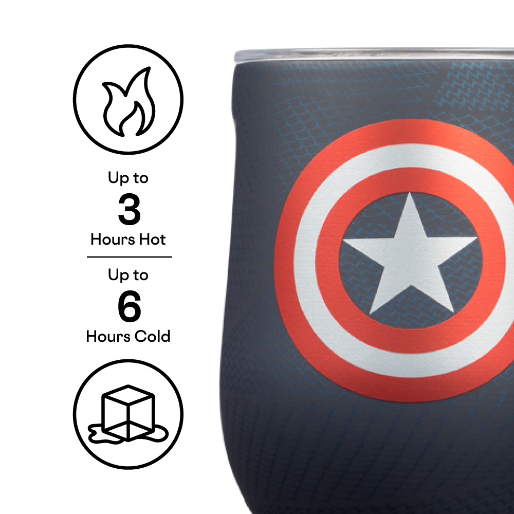 Marvel Stemless 12oz / Captain America