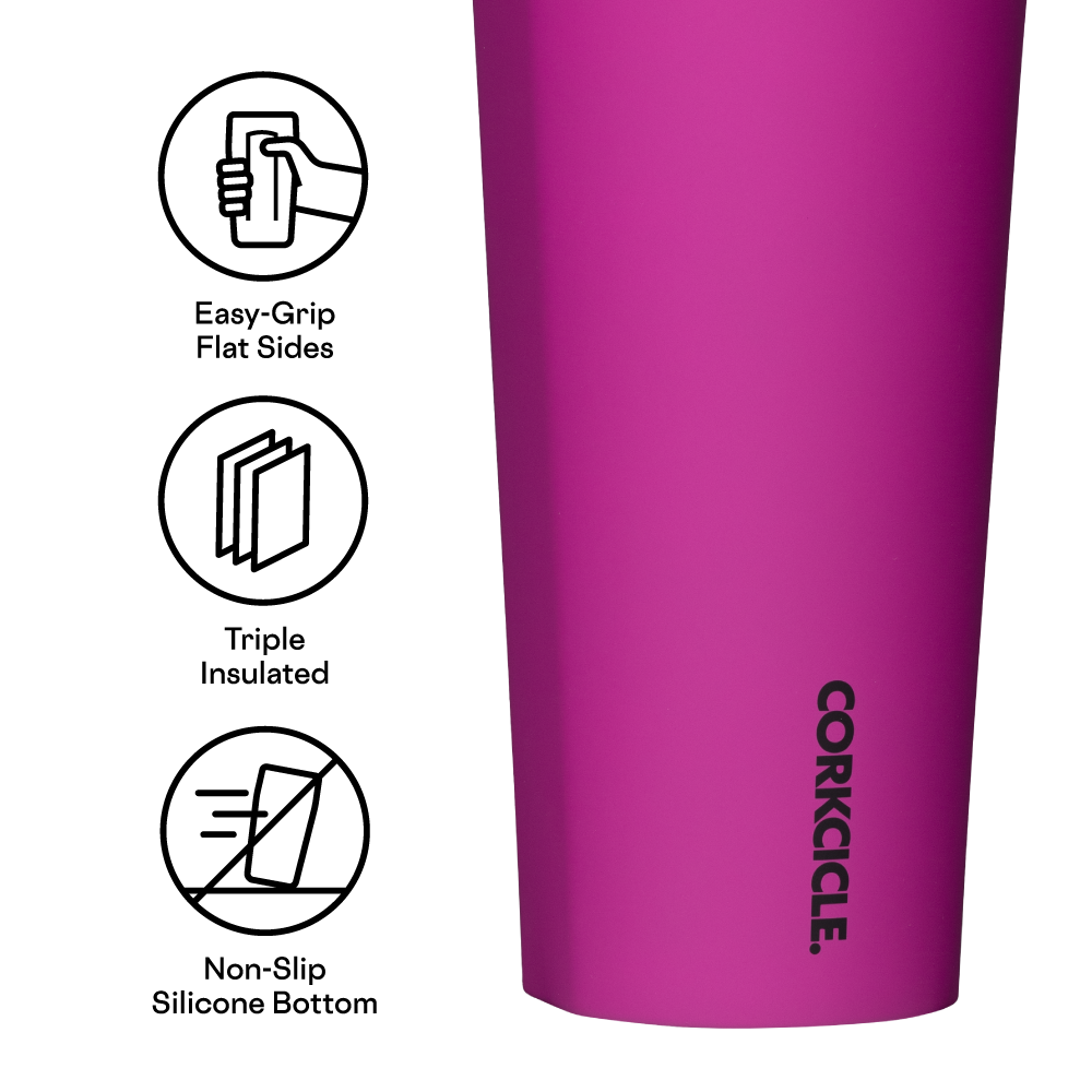Insulated Tumbler with Straw  Cold Cup 24oz / Berry Punch