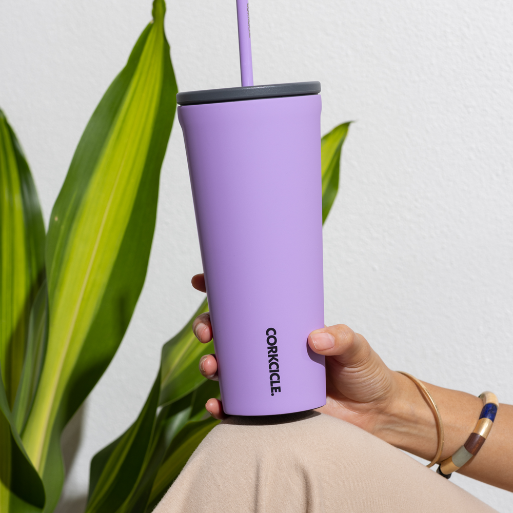 Corkcicle, 24oz Tumbler with Stainless Steel Straw, Unicorn - Vines & Pines
