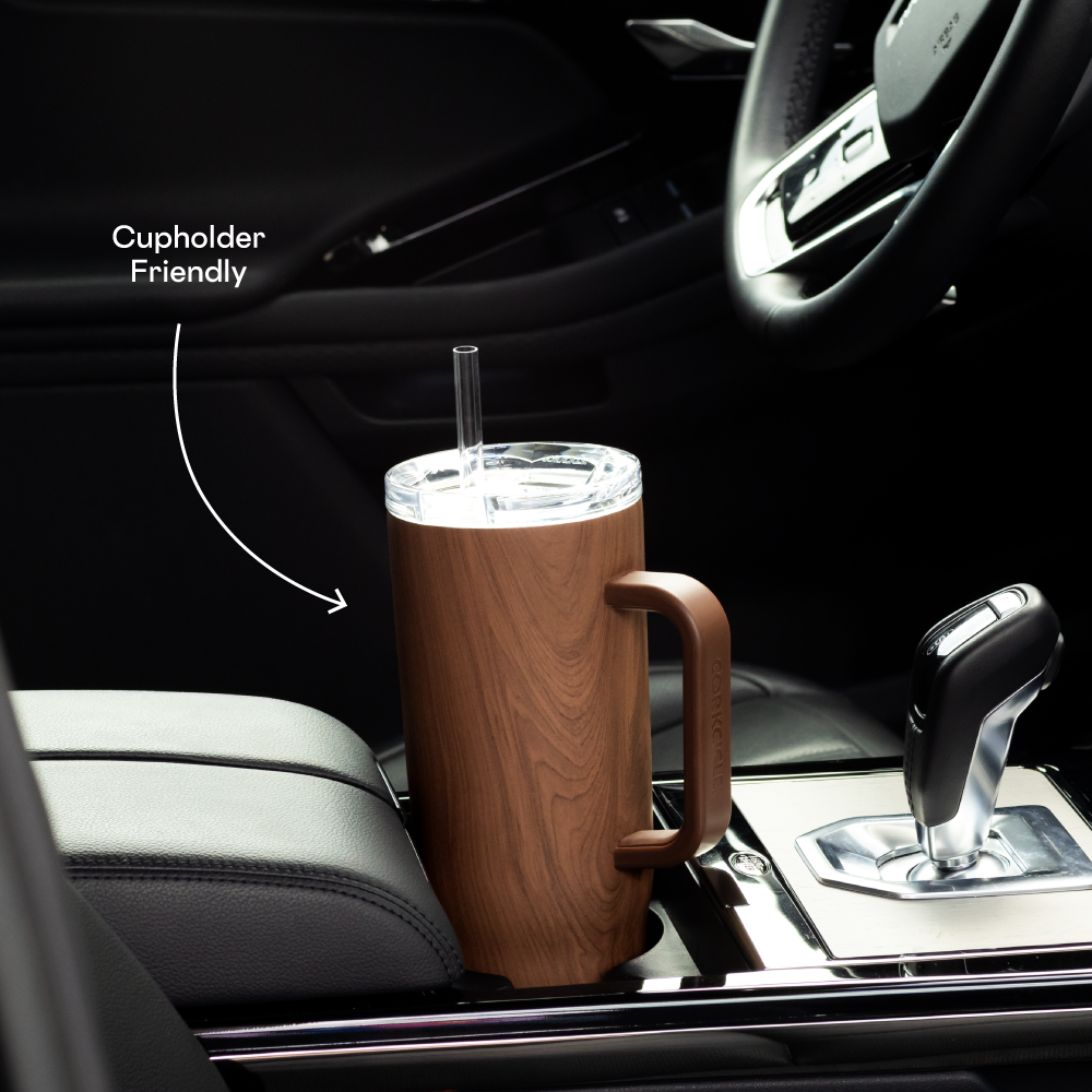 Insulated Tumbler with Handle Cruiser 40oz / Walnut Wood