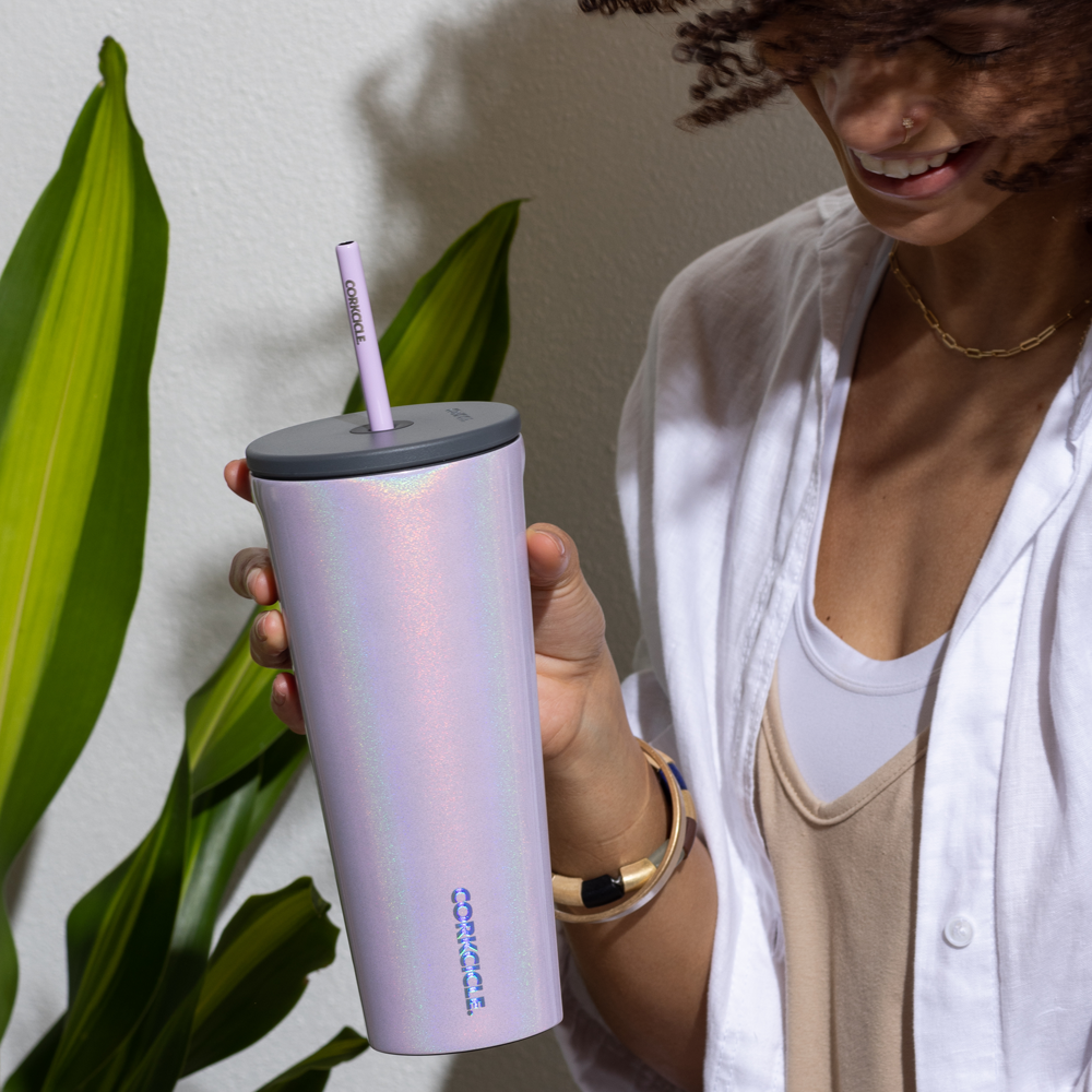 Insulated Tumbler with Straw  Cold Cup 24oz / Unicorn Magic