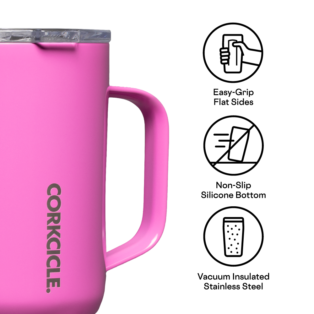 16 oz Coffee Mug in White Rose from Corkcicle, Insulated Travel Mug