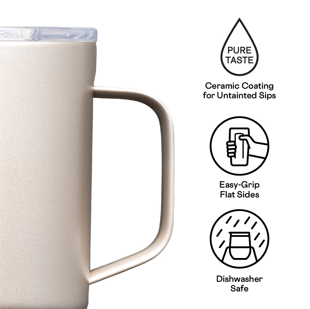 Insulated Coffee Mug Pure Taste Mug 16oz / Latte/Oat Milk