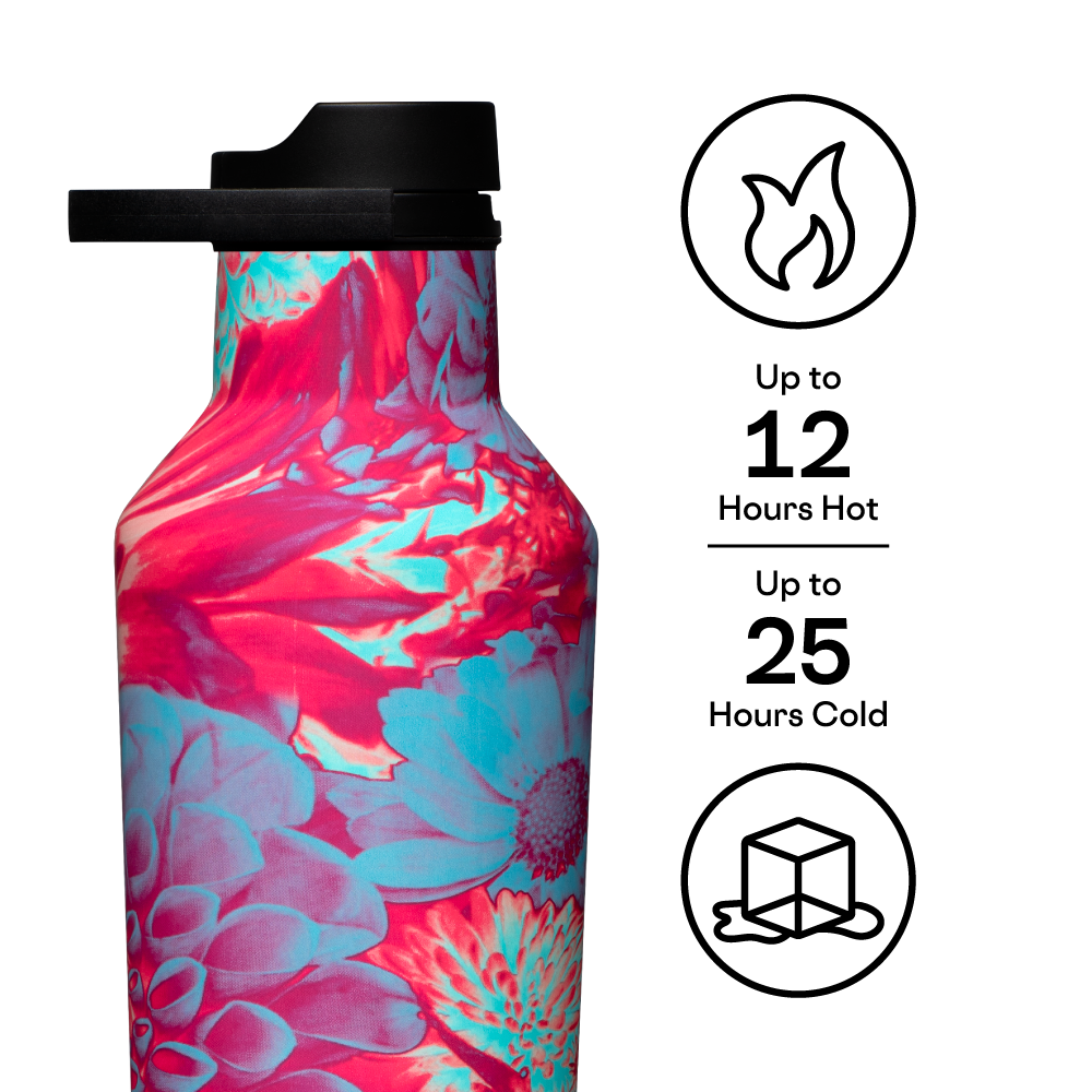 Insulated Water Bottle Series A Sport Canteen 32oz / Dopamine Floral