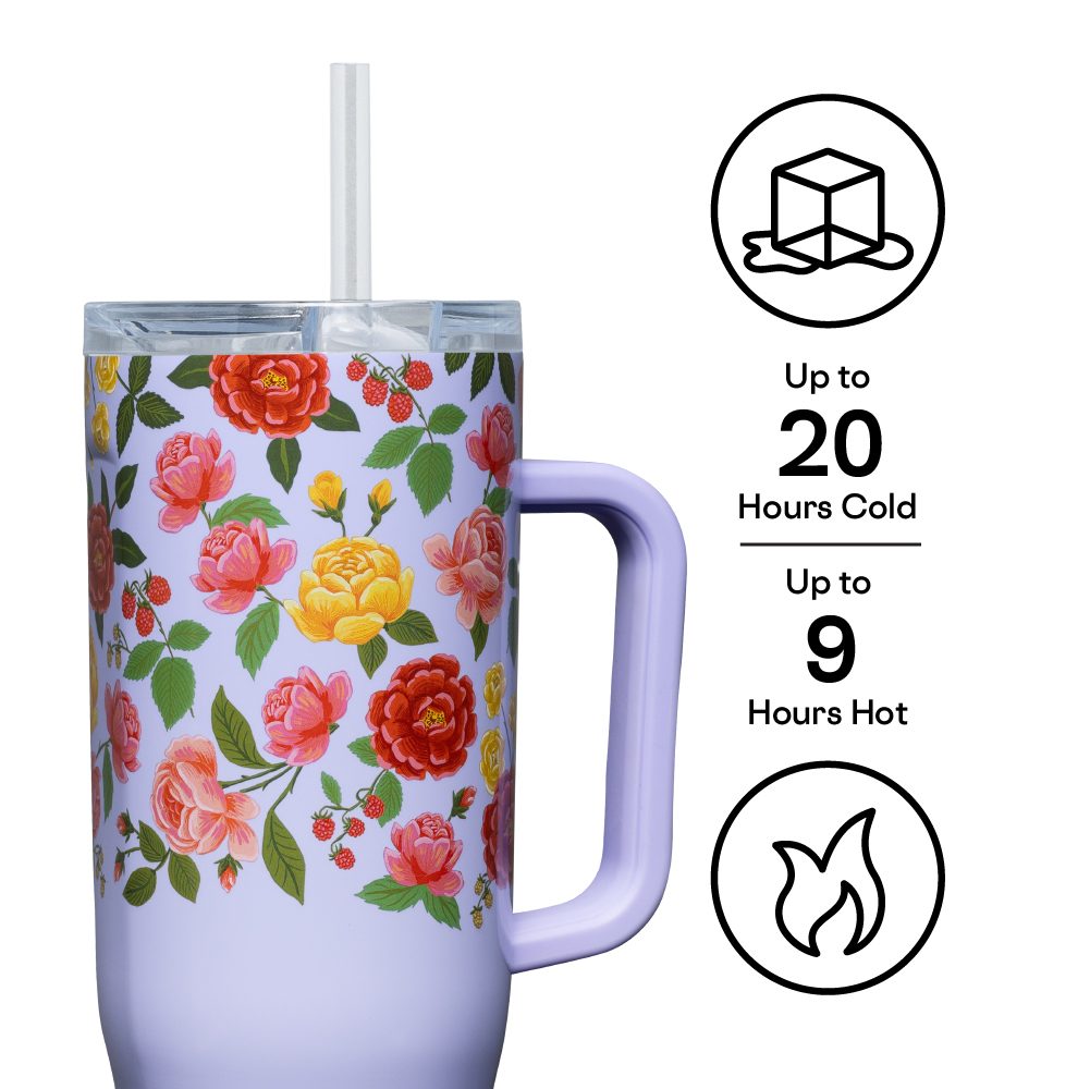 Insulated Tumbler with Handle Rifle Paper Co. Cruiser 40oz / Roses