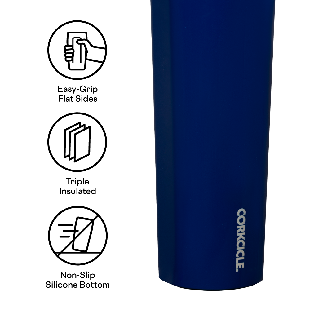 25oz Canteen w/Bottle Brush & Canteen Cap w/Straw - Gloss Cobalt