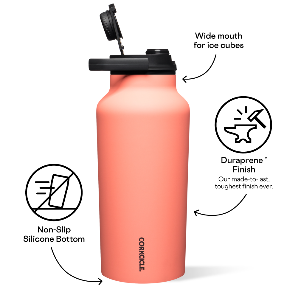 Insulated Water Bottle Series A Sport Jug 64oz / Coral