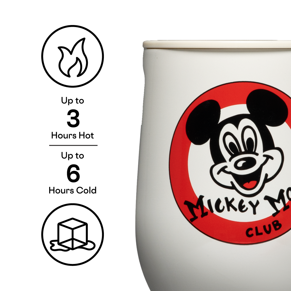 Mickey Mouse Club Stemless 12oz / Mickey Mouse Club - White