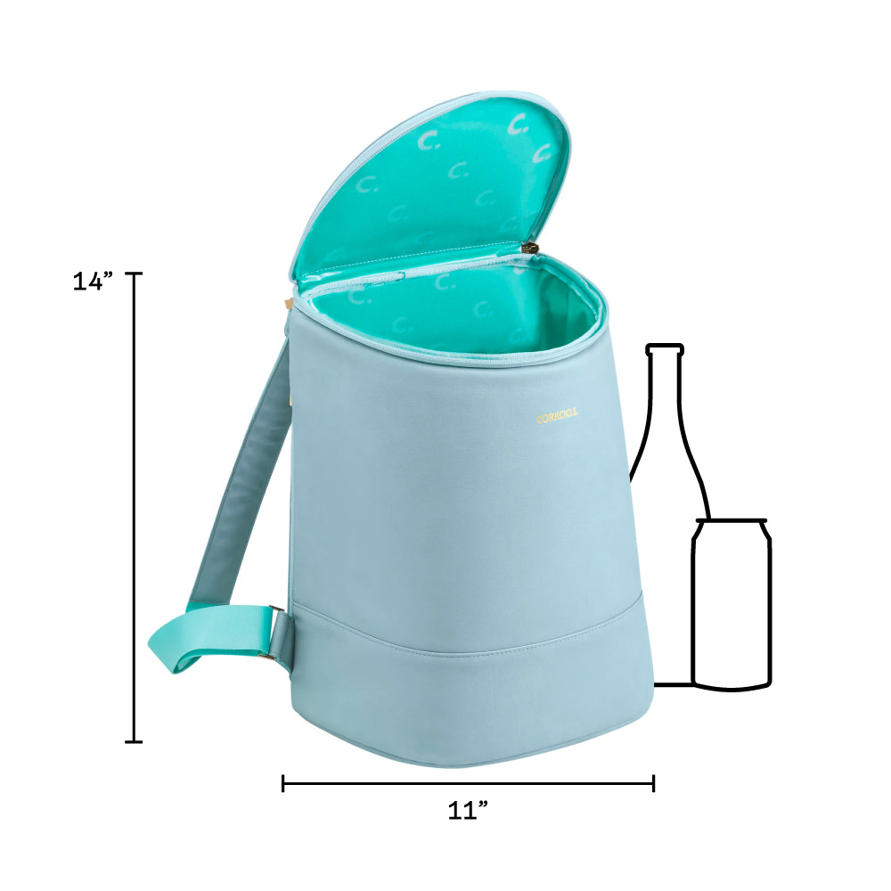 Eola Wine Cooler Bag Eola Bucket Cooler Bag Seafoam