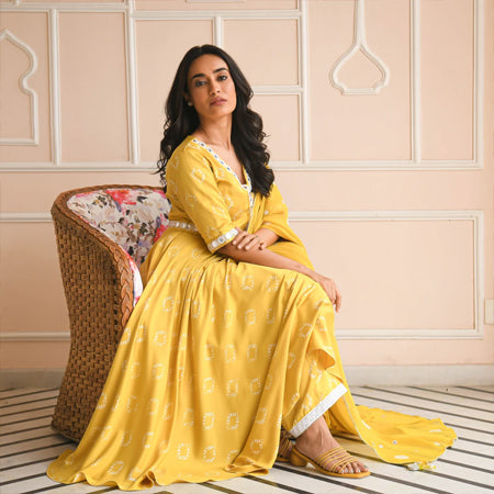 Mustard_Bandhani_Suit_Set