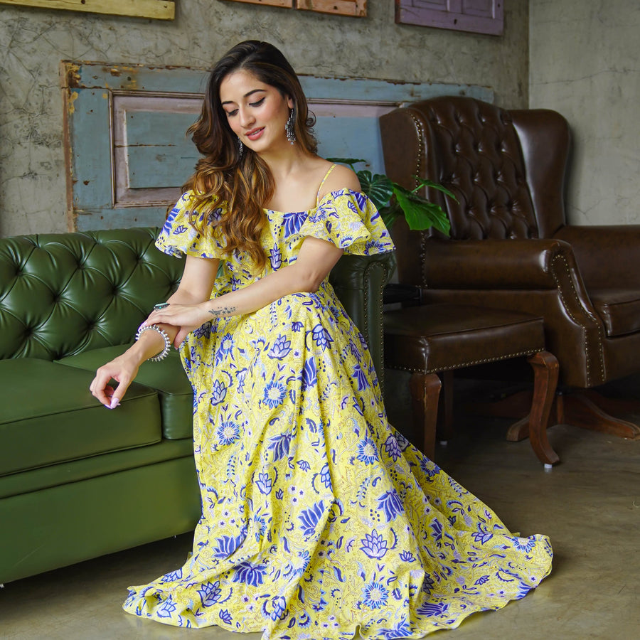 Buy Ethnic Dress For Women Online | Cotton Dress For Women | Bunai – Bunaai