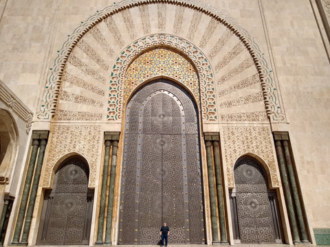 Massive doors to the Hassan II Mosque