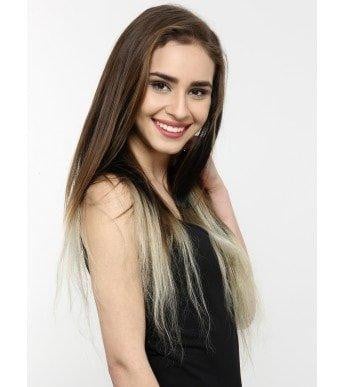 7 Piece Ombre Bleach Blonde Hair Extensions Berkowits Products