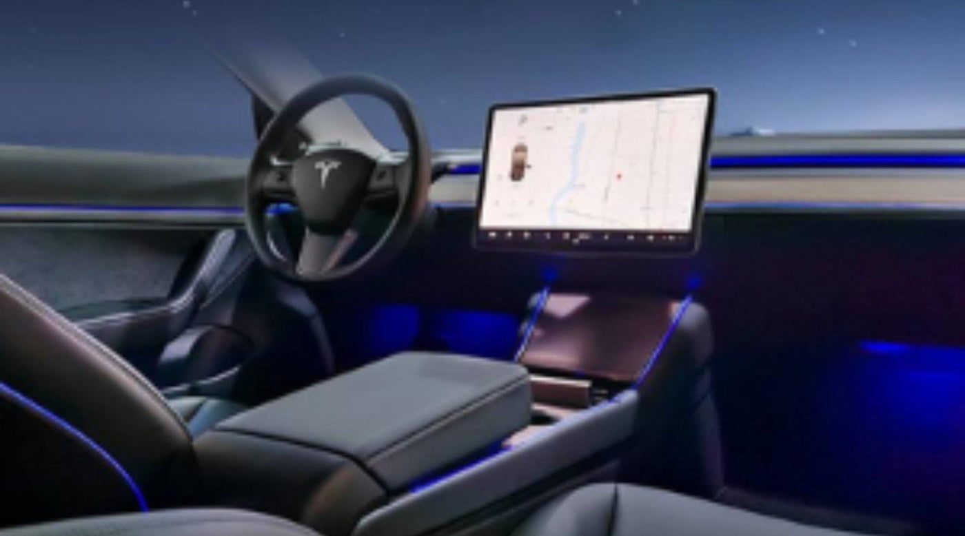 tesla model 3 interior lights