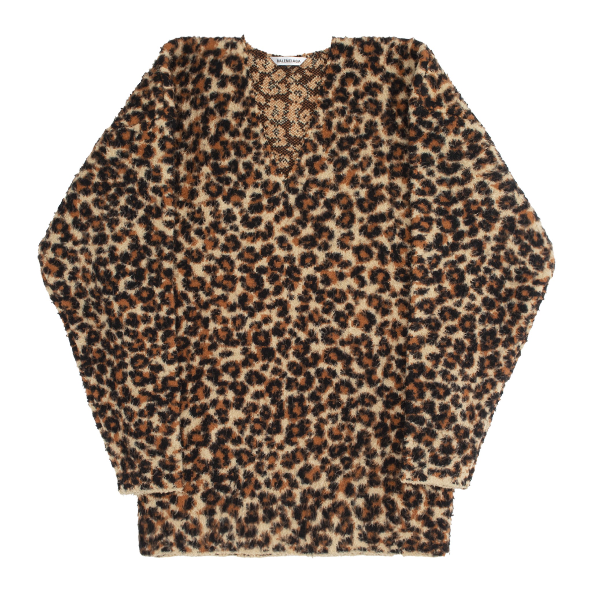 balenciaga leopard sweater