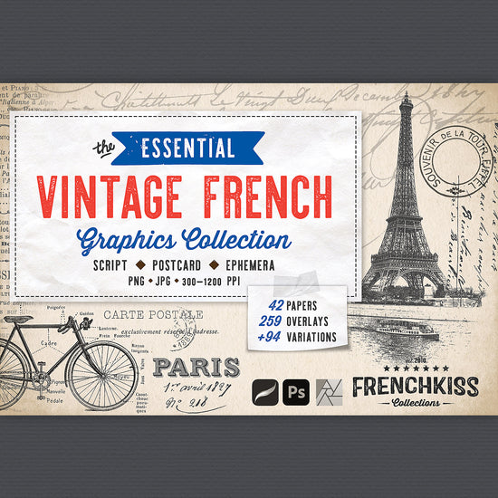 French Country Vintage Printable Stationary Digital Download Graphics &  Illustrations Journaling, Art, Penpals 
