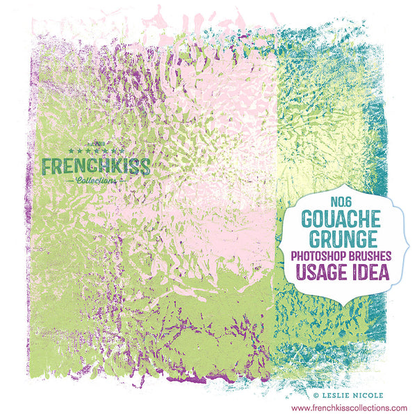 Gouache Grunge Photoshop Brushes - French Kiss Collections