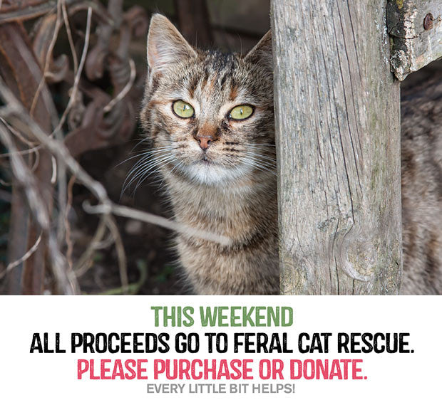 All proceeds this weekend go to cat rescue fund.