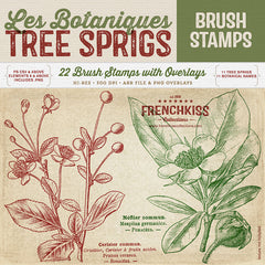 Les Botaniques. Vintage Tree Sprig photoshop brushes