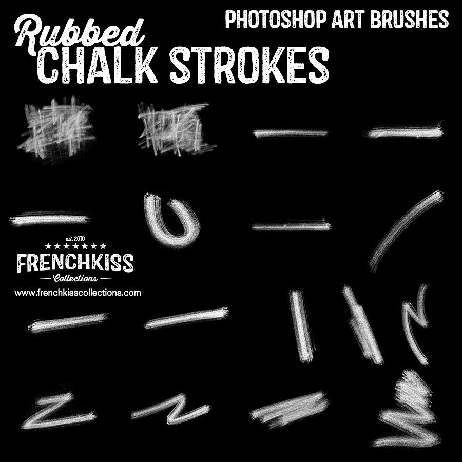Rubbed Chalk Strokes brush grid_1024x1024