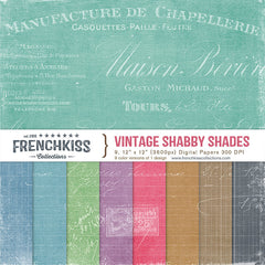 Vintage Shabby Shades digital paper pack