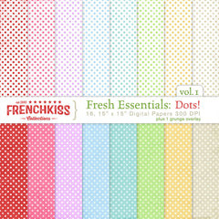 French Kiss Collections Fresh Essentials: Dots digital papers.