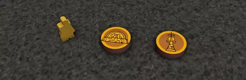 Player piece and tokens from Arcs on Tabletop Simulator