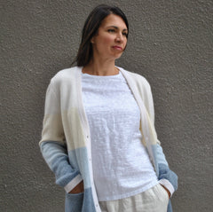 Strik cardigan med knapper