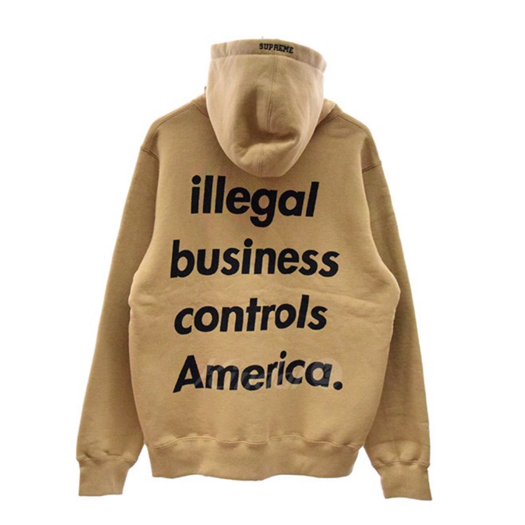 supreme illegal business hooded sweatshirt