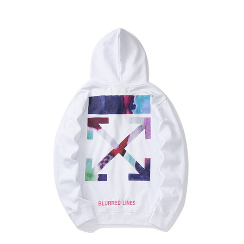 off white blurred hoodie