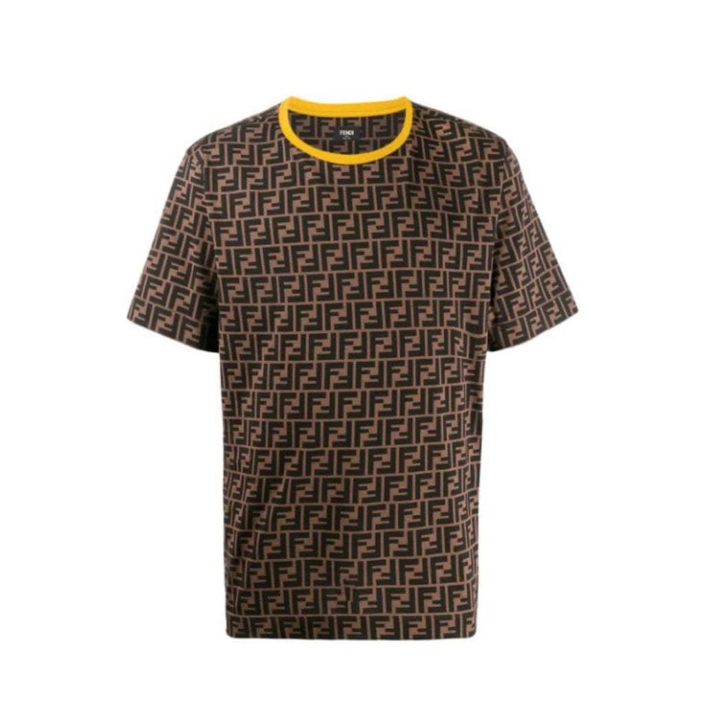 fendi logo print t shirt