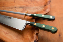 Sabatier chef knife green stamina brass rivets