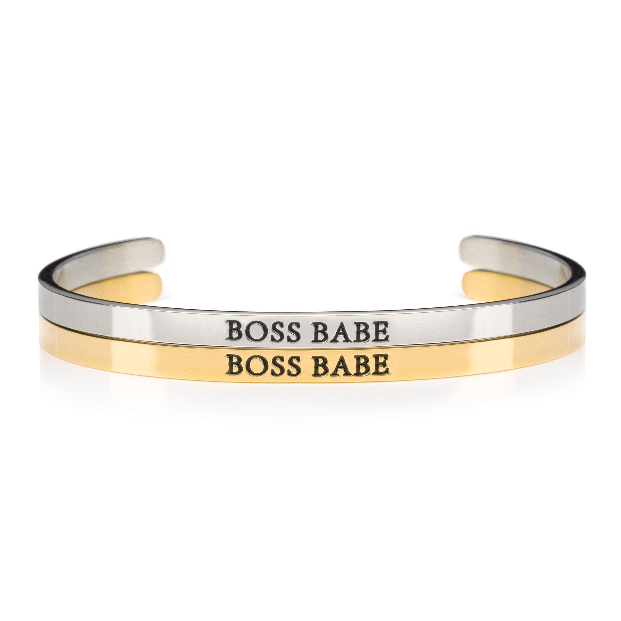 BOSS BABE Womens Stainless Cuff Bracelet