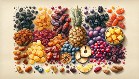 Layout of Dried Fruits in Watercolor Painting