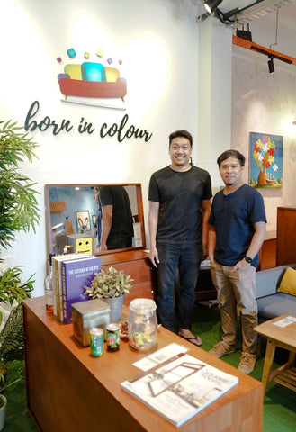 Daniel Tan and Robin Chua at Born In Colour's Yishun Furniture Studio