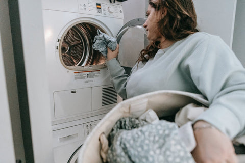 woman doing the laundry