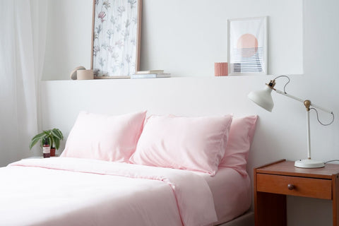 WeavveHome TENCEL™ Lyocell Deluxe Set Bed Sheets in Blush Pink