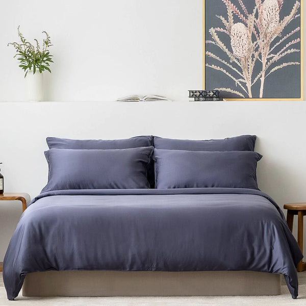 Weavve’s Everyday TENCEL™ Fitted Sheet Set in Midnight Blue