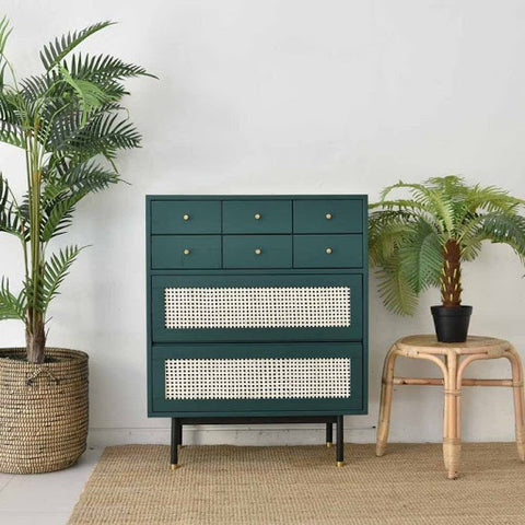 Born In Colour Bistro Rattan Collection, featuring the Bistro Rattan Chest of Drawers