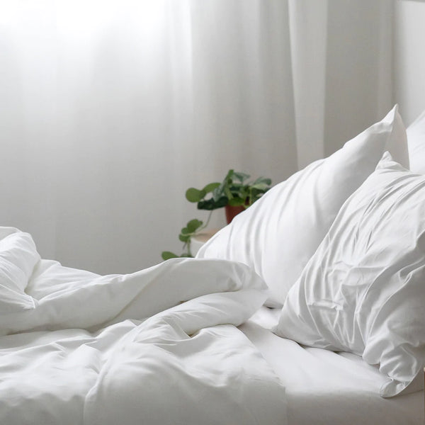 Featuring Weavve’s Cotton Classic Set Bed Sheet in Cloud White