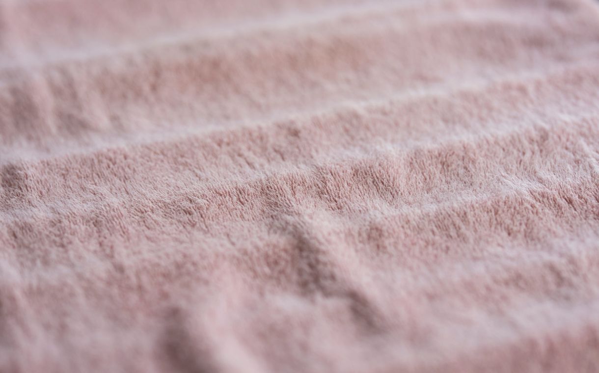 close up of pink towel