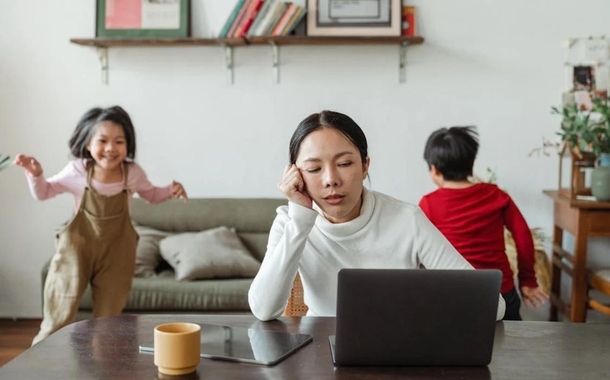 sleep deprived Singaporean mom