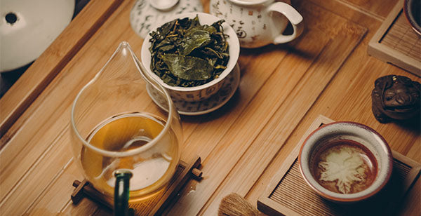 Black TEa on a bamboo tea