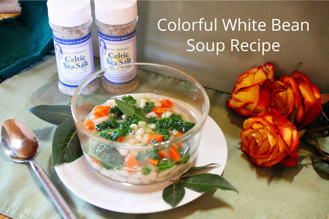 colorful white bean soup