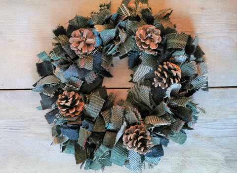 rag christmas wreath