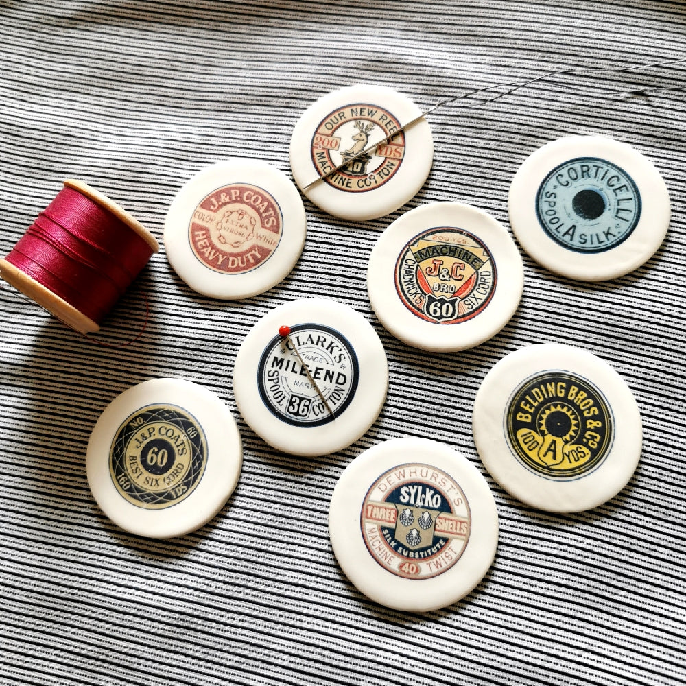 Ceramic Magnetic Needle Minder - botanical