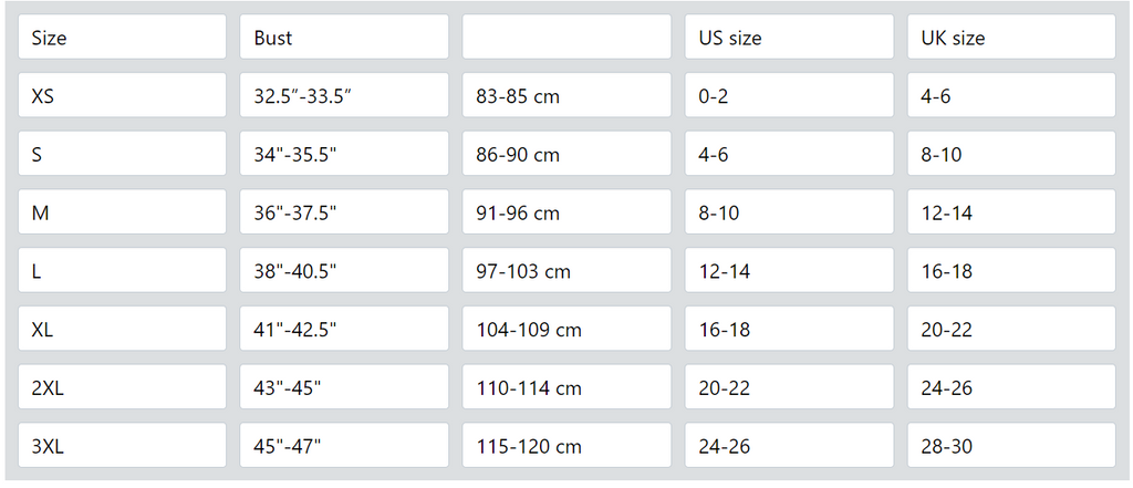 Measurement Guide for Women's Tops, Dresses, and Skirts