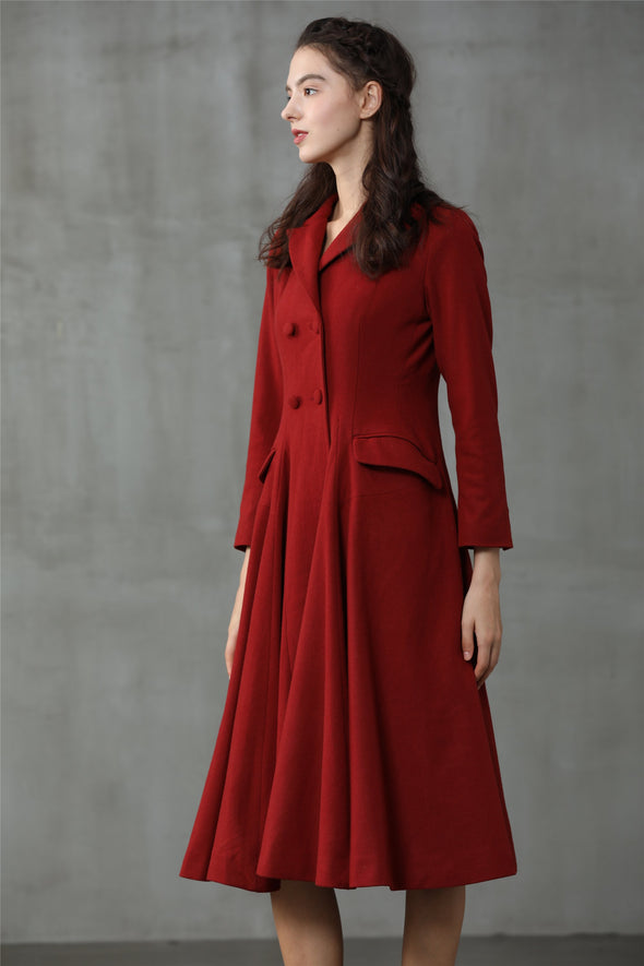 Roman Holiday 2020 | Red Wool Coat Jacket – Linennaive