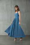 Spiced Rosé 11| Corset Blue Linen Dress